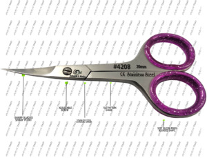 Curved Stainless Steel Sharp Nail Scissors Multifunctional Durable Design, Manicure scissors, sharp balde and point - Product Image 5