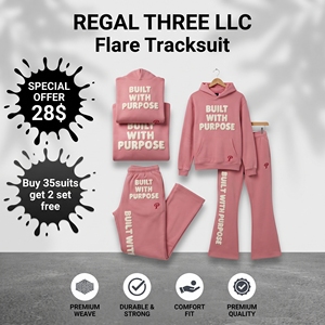 Custom Puff Printing Tracksuit <b>Set</b> Unisex Winter Hoodie And Flare <b>Sweatpants</b> <b>Set</b> Women Men Fleece Winter Tracksuits - Product Image 6