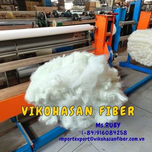Fibra de Poliéster Sólida 0.9D de Buena Calidad - Blanca, Reciclable, Grado Vikohasan, Fabricante para Hilado y Relleno - Product Image 5