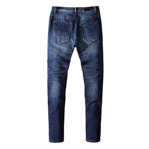 Pantalones Vaqueros de Mezclilla de Cintura Alta y Pierna Recta para Hombre, a la Moda, con MOQ Bajo, Venta al por Mayor, Cómodos para Uso Diario, Jeans Ajustados - Product Image 3