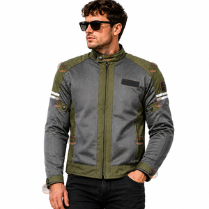 Premium LAZIB MOTO GEARS <b>Motorcycle</b> <b>Summer</b> Mesh Full Sleeve Riding <b>Jacket</b> with CE Protectors Breathable Textile Protective - Product Image 3