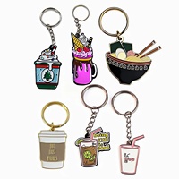 Porte-clés personnalisé en alliage de zinc émaillé souple, logo personnalisé, design vintage de dessin animé, léger, étanche et résistant à l'usure