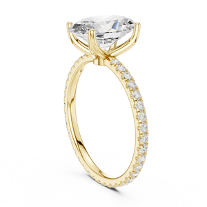 แหวนแต่งงานครบรอบแต่งงาน Aries Jewel Classic ประดับเพชรทรงรี 2.5 กะรัต E VVS VS เพชรเลี้ยงในห้องปฏิบัติการ ตัวเรือนทองคำแท้ 14K - Product Image 4