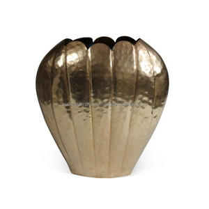 Desktop Decor Gold Metal Brass Flower Vases and Flower <b>Pots</b> for Tabletop Decor Elegant Floral Decorative Flower Vase and <b>Pots</b> - Product Image 1