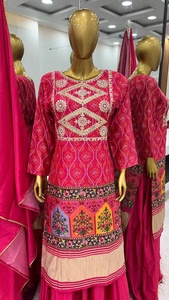 Nueva Colección de Diseñador, Conjunto de Sharara y Dupatta con Bordado Completamente Cosido, Salwar Kameez de Chinnon Pesado para Adultos, FATEMA FASHION - Product Image 5