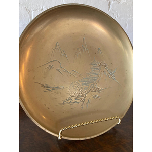 Assiette de service ronde en laiton de qualité supérieure au design vintage pour hôtel, mariage et accessoires de cuisine à domicile - Product Image 3