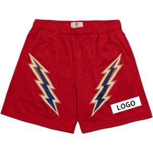 Shorts de bain pour hommes à imprimé éclair, sublimation, séchage rapide, taille élastique, décontractés, motif géométrique - Product Image 2
