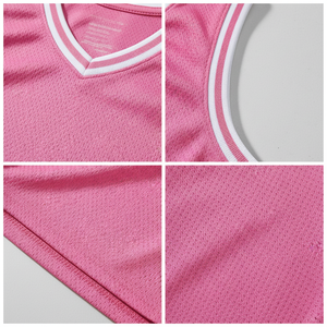 Camiseta deportiva sin mangas con cuello en V para hombre, de malla, con cuello acanalado y ribete en contraste, al por mayor - Product Image 5