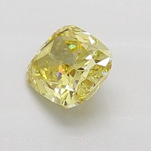 Diamant Jaune Intense Fantaisie de 1,02 ct, Taille Coussin, Diamant Jaune de Luxe Certifié Pureté VS2 - Product Image 2