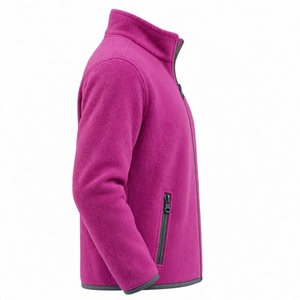 Veste polaire zippée à col montant en tissu chiné avec poches zippées, décontractée, sportive, légère, automne-hiver - Product Image 4