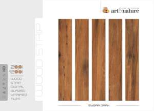 Baldosa de porcelana mate con aspecto de tablón natural de 200x1200 mm diseñada para un equilibrio superficial alargado y una alineación duradera del suelo interior. - Product Image 4