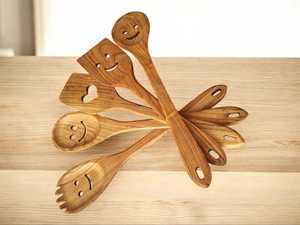 Juego de Utensilios de Cocina de Madera Natural Minimalista, Utensilios de Cocina de Alta Calidad, Espátula, Cuchara, Espumadera, Cucharón, Herramientas Modernas en Oro Rosa - Product Image 1