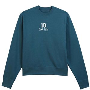 เสื้อสเวตเชิ้ตคอกลมสีน้ำเงินสเลทสำหรับผู้ชาย ผลิตจากผ้าฝ้ายรีไซเคิล เป็นมิตรต่อสิ่งแวดล้อม คุณภาพพรีเมียม แขนยาว สวมใส่สบาย เหมาะสำหรับทุกวัน - Product Image 1