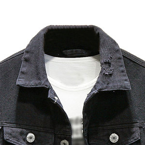 Modern Distressed Jeans Jacket Custom Logo Available Winter Jacket For Casual Outdoor Lifestyle - Product Image 2