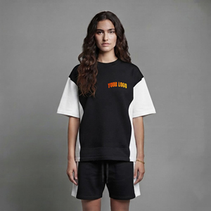OEM/ODM 100% Cotton <b>Women's</b> <b>Twin</b> <b>Set</b> Custom Embroidered Printed Logo Vintage Lace Solid 2-Tone Short Sleeve Regular Fit - Product Image 4