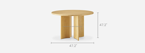 ARDENA Modern <b>Wooden</b> <b>Round</b> <b>Dining</b> <b>Table</b> Set for Home Apartment Farmhouse Hotel School Office Building Park - Product Image 5