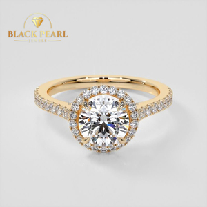 Diseño personalizado 1CT Moissanite boda anillos de compromiso oro sólido 10K 14K 18K corte estilo clásico Ajuste de garra - Product Image 1