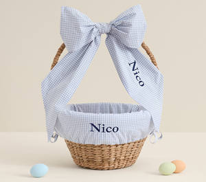 Panier de rangement en jacinthe d'eau en forme de lapin mignon, fabriqué au Vietnam, tissé à la main, décoration durable pour les chambres d'enfants, prix de gros. - Product Image 1