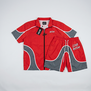 2026 Mens Windbreaker Tracksuits 2 Piece Cotton Shorts <b>Set</b> Long Sleeve Casual Solid Street Wear - Product Image 1