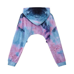 Sudadera con capucha para mujer, talla grande, informal, de manga larga, con bajo sin rematar, corte crop, estilo urbano, liquidación de invierno - Product Image 2