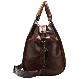 OEM Supply Customized Sized Logo Eco-Friendly Cowhide <b>Leather</b> Sport Duffel 100% Genuine <b>Leather</b> Unisex Travel <b>Bag</b> Waterproof - Product Image 4