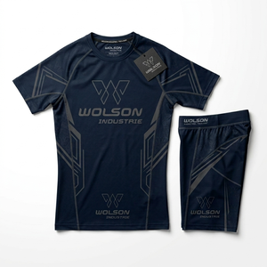 Vêtements de sport modernes à compression pour hommes, chemise d'entraînement à séchage rapide et short de fitness pour les séances d'entraînement sportif en salle de sport. - Product Image 1