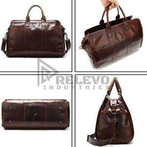 Sac de voyage en cuir véritable de qualité supérieure 30L, approuvé pour les bagages à main en avion, prix bas - Product Image 4