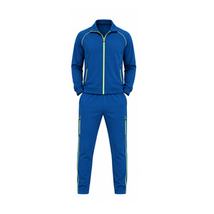 Men Sport Tracksuits Custom OEM Fleece Training Set Zip Jacket Jogger <b>Pants</b> Wholesale Athletic Gym Wear Supplier Bulk Sportswear - Product Image 1