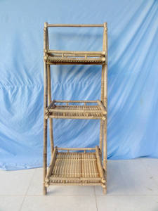 Estantería de Bambú de 4 Niveles, Librería, Estantes de Almacenamiento y Exhibición, Muebles para el Hogar en Oferta, Soporte para Mantas de Bambú Natural - Product Image 5