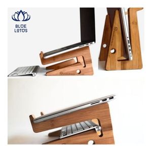 Soporte para Portátil de Madera BEST CHOICE, Eleva el Portátil para una Visualización Cómoda y Mejora la Gestión del Espacio del Escritorio - Product Image 2