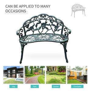 Panca da Giardino in Acciaio Inossidabile per Esterni e Soggiorno - Design Antico/Moderno - Product Image 6