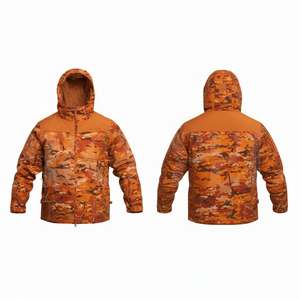 Hot Sale Customized All Over Printed Camouflage Waterproof Outdoor Hooded Jacket Lightweight Windproof Polyester <b>Coat</b> for Men - Product Image 6
