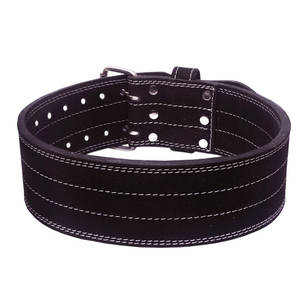 Cinturón de Cuero de Doble Hebilla para Levantamiento de Pesas, Negro, 10 mm, Soporte Lumbar, para Entrenamiento Pesado en el Gimnasio - Product Image 3