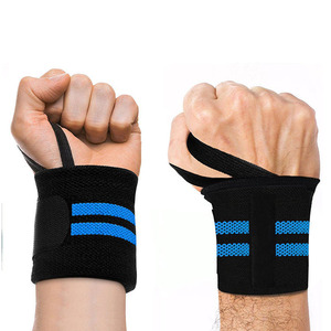 สายรัดข้อมือแบบยืดหยุ่นสำหรับยกน้ำหนัก เพาะกาย เสริมสร้างความแข็งแรง สายรัดพยุงข้อมือสำหรับออกกำลังกาย อุปกรณ์ฟิตเนส - Product Image 1
