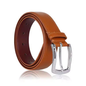 Cinturón de Cuero Sintético con Hebilla Deslizante para Hombre, Marca de Lujo, Cinturones de Cuero PU para Hombre - Product Image 1