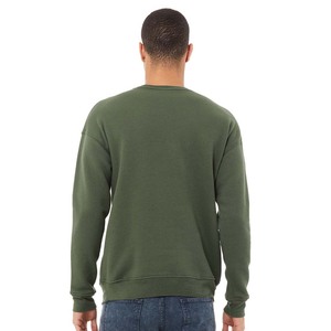 Sudaderas de Cuello Redondo para Hombre, Color Sólido, Casuales, Ligeras, de Manga Larga, Hombros Caídos, para Entrenamiento, Ropa Deportiva - Product Image 2