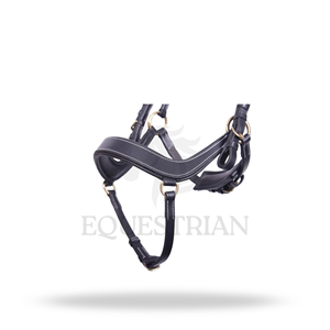 Bridon anglais DEVI BRIDLE noir, taille complète, pour le confort du cheval - Product Image 4
