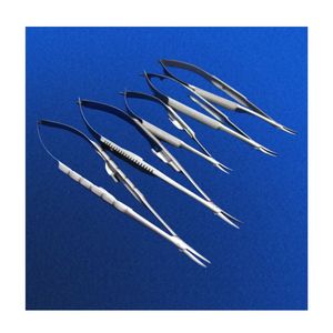 Ensemble d'instruments médicaux professionnels de qualité supérieure, 5 porte-aiguilles microchirurgicaux Castroviejo assortis, courbés, pour implants dentaires MR-65 - Product Image 3