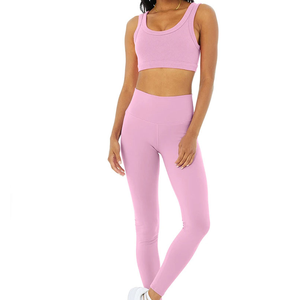 Leggings Largos de Cintura Alta para Mujer, Color Sólido, Elásticos, Transpirables, Cómodos, Tejidos, Estilo Deportivo, para Todas las Temporadas - Product Image 1