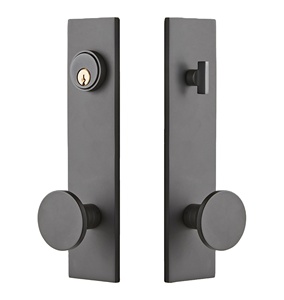 Poignée de porte double en acier inoxydable noir, très vendue, pour meubles et maison, personnalisable avec fonction passage et confidentialité - Product Image 1