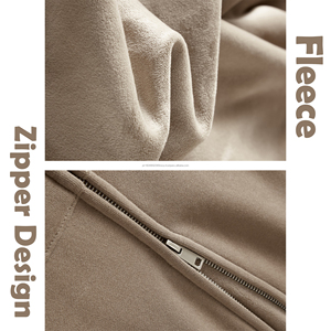 Sudadera con capucha y cremallera de gran tamaño con logotipo personalizado de alta calidad, sudaderas con capucha para hombre, ropa de calle - Product Image 4