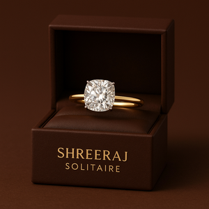 2.50 Carat Square Cushion Halo Engagement <b>Ring</b> for Women in 14K/18K Solid Gold IGI Certified Lab Grown Diamond Bridal <b>Ring</b> - Product Image 1
