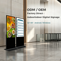 Écran publicitaire vertical pour kiosque, affichage numérique intérieur 55 pouces 4K, écran publicitaire capacitif