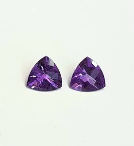 Gema Suelta de Amatista Natural, Corte Trillón, 2.00Ct, Púrpura Violeta, para Joyería, ZUBEDA GEMS JEWELLRY, Piedra de Nacimiento de Febrero - Product Image 6