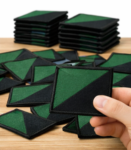 Green Black Diagonal Woven DZ <b>Patch</b> Embroidered Parachute Style Uniform Badge - Product Image 2