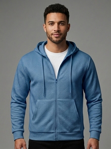 Premium Men's <b>Zip</b> Up Hoodie Soft Textured <b>Hooded</b> Sweatshirt Long Sleeve Casual Outerwear for All Seasons - Product Image 4