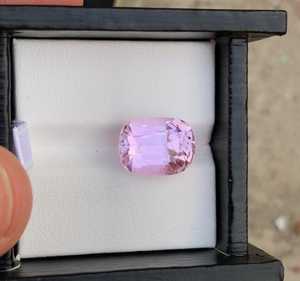 ZUBEDA GEMS JEWELRY พิงค์คุนไซต์ พลอยธรรมชาติ รับรองโดย IGI รูปทรงแปดเหลี่ยม น้ำหนัก 250 กรัม จี้แบบหลวม สำหรับทำเครื่องประดับ นักสะสม - Product Image 4