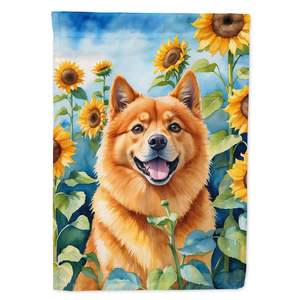 Drapeau de jardin multicolore Spitz Finlandais Tournesols Drapeau décoratif de boîte aux lettres Drapeau de patio Artwork for Yard Flower Beds Garden Size Banner - Product Image 1