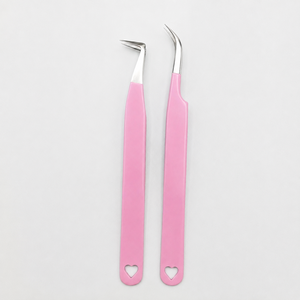 Ensemble de pinces à cils professionnelles personnalisées en acier inoxydable, durables, réutilisables, à pointe lisse, 13 cm, précision pour les cils - Product Image 3