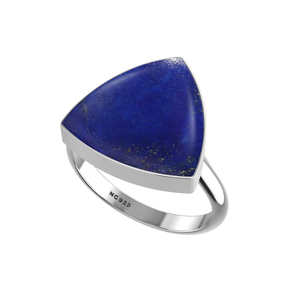 925 Sterling Silver <b>Ring</b> Bezel Setting <b>Lapis</b> <b>Lazuli</b> Gemstone Mix Shapes Classic Wedding Party Trendy Fashionable Unisex - Product Image 5
